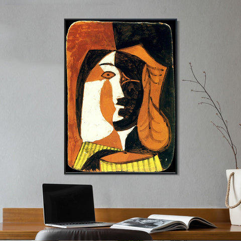 INVIN ART Framed Canvas Giclee Print Art 1948 Lastre decor_d'une tete de femme by Pablo Picasso Wall Art Living Room Home Office Decorations