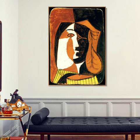 INVIN ART Framed Canvas Giclee Print Art 1948 Lastre decor_d'une tete de femme by Pablo Picasso Wall Art Living Room Home Office Decorations