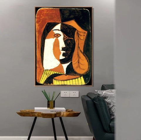INVIN ART Framed Canvas Giclee Print Art 1948 Lastre decor_d'une tete de femme by Pablo Picasso Wall Art Living Room Home Office Decorations