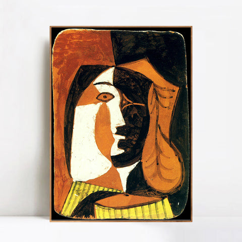 INVIN ART Framed Canvas Giclee Print Art 1948 Lastre decor_d'une tete de femme by Pablo Picasso Wall Art Living Room Home Office Decorations