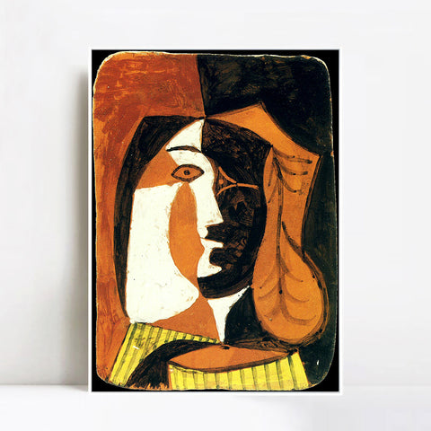 INVIN ART Framed Canvas Giclee Print Art 1948 Lastre decor_d'une tete de femme by Pablo Picasso Wall Art Living Room Home Office Decorations