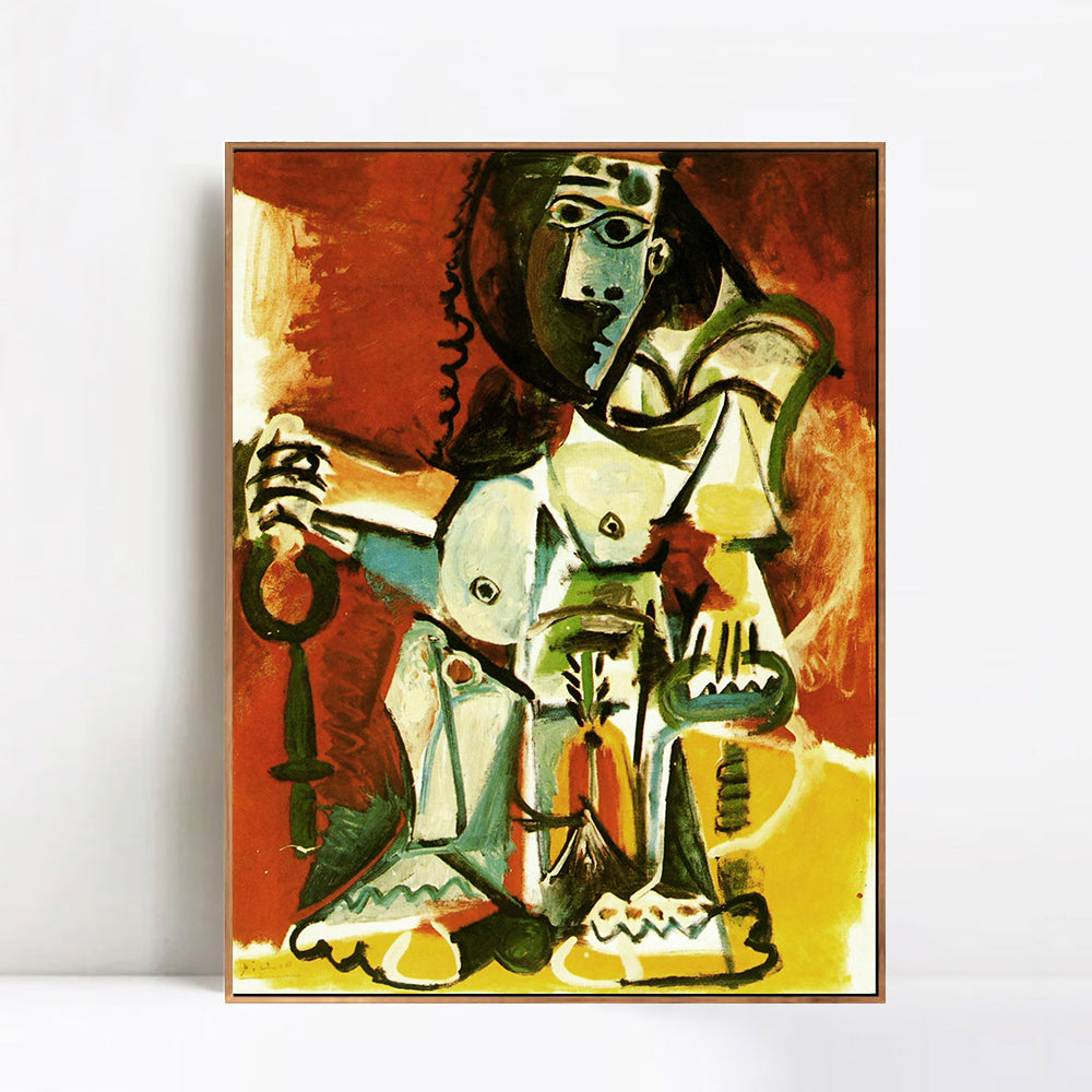 INVIN ART Framed Canvas Giclee Print Art 1965 Femme nue assise dans un fauteuil 2 by Pablo Picasso Wall Art Living Room Home Office Decorations