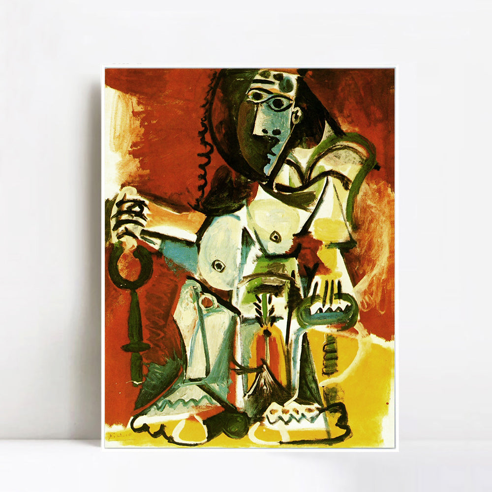 INVIN ART Framed Canvas Giclee Print Art 1965 Femme nue assise dans un fauteuil 2 by Pablo Picasso Wall Art Living Room Home Office Decorations