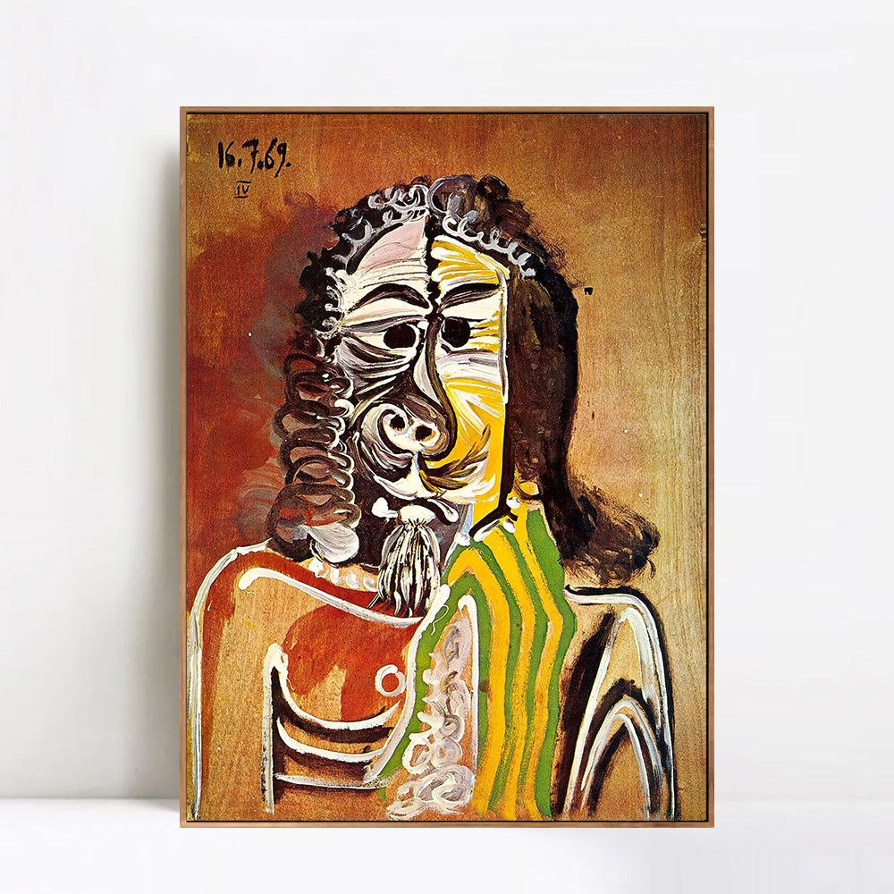 INVIN ART Framed Canvas Giclee Print Art 1969 Homme barbu by Pablo Picasso Wall Art Living Room Home Office Decorations