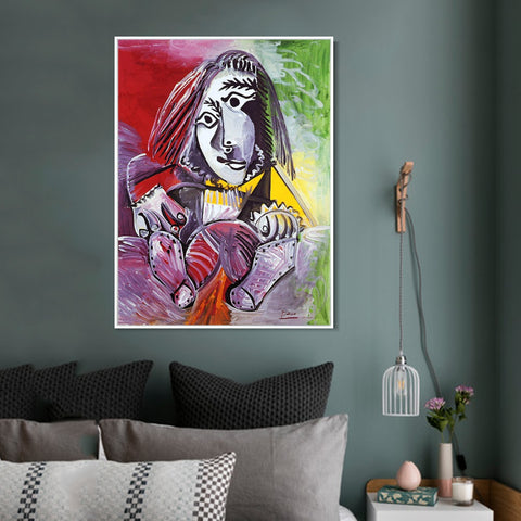 INVIN ART Framed Canvas Giclee Print Art 1969 L'adolescent by Pablo Picasso Wall Art Living Room Home Office Decorations