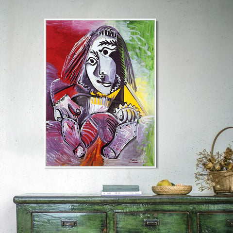 INVIN ART Framed Canvas Giclee Print Art 1969 L'adolescent by Pablo Picasso Wall Art Living Room Home Office Decorations