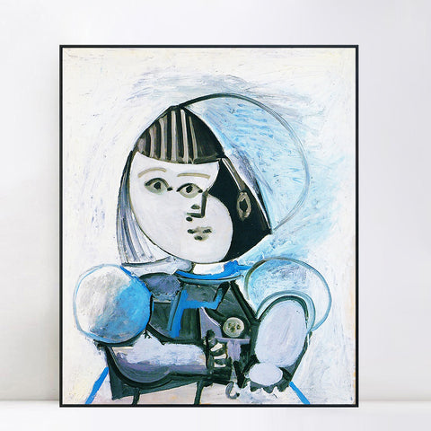 INVIN ART Framed Canvas Giclee Print Art 1952 Paloma _la poup by Pablo Picasso Wall Art Living Room Home Office Decorations