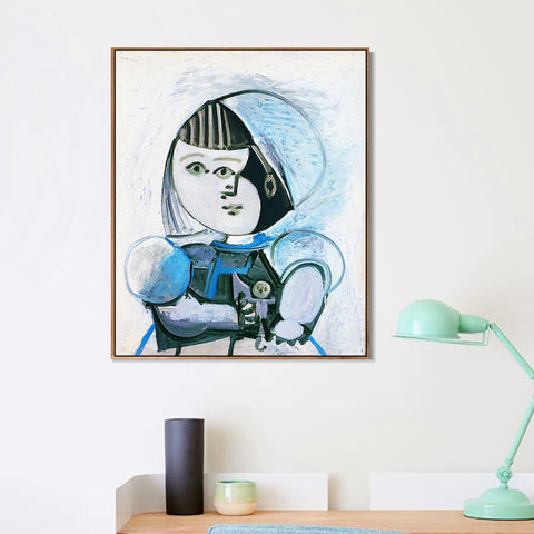 INVIN ART Framed Canvas Giclee Print Art 1952 Paloma _la poup by Pablo Picasso Wall Art Living Room Home Office Decorations