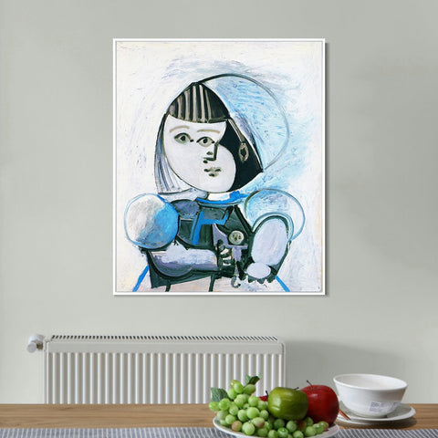INVIN ART Framed Canvas Giclee Print Art 1952 Paloma _la poup by Pablo Picasso Wall Art Living Room Home Office Decorations