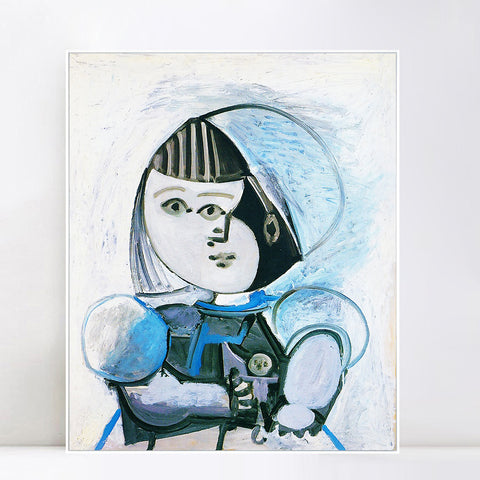 INVIN ART Framed Canvas Giclee Print Art 1952 Paloma _la poup by Pablo Picasso Wall Art Living Room Home Office Decorations