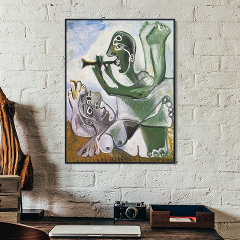INVIN ART Framed Canvas Giclee Print Art 1967 L'aubade 2 by Pablo Picasso Wall Art Living Room Home Office Decorations