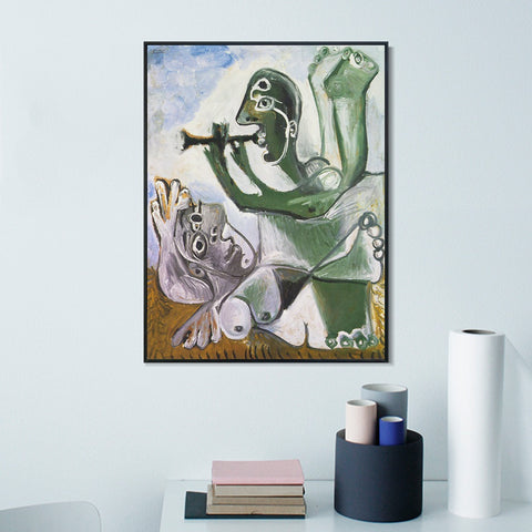INVIN ART Framed Canvas Giclee Print Art 1967 L'aubade 2 by Pablo Picasso Wall Art Living Room Home Office Decorations