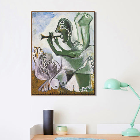 INVIN ART Framed Canvas Giclee Print Art 1967 L'aubade 2 by Pablo Picasso Wall Art Living Room Home Office Decorations