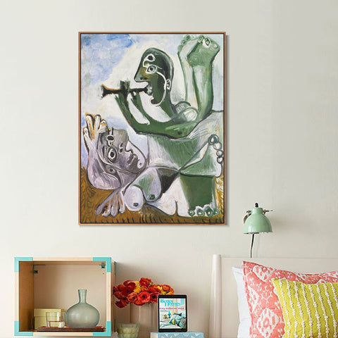 INVIN ART Framed Canvas Giclee Print Art 1967 L'aubade 2 by Pablo Picasso Wall Art Living Room Home Office Decorations