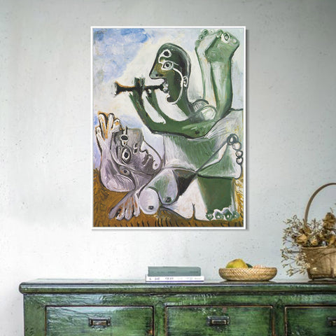INVIN ART Framed Canvas Giclee Print Art 1967 L'aubade 2 by Pablo Picasso Wall Art Living Room Home Office Decorations