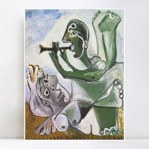 INVIN ART Framed Canvas Giclee Print Art 1967 L'aubade 2 by Pablo Picasso Wall Art Living Room Home Office Decorations