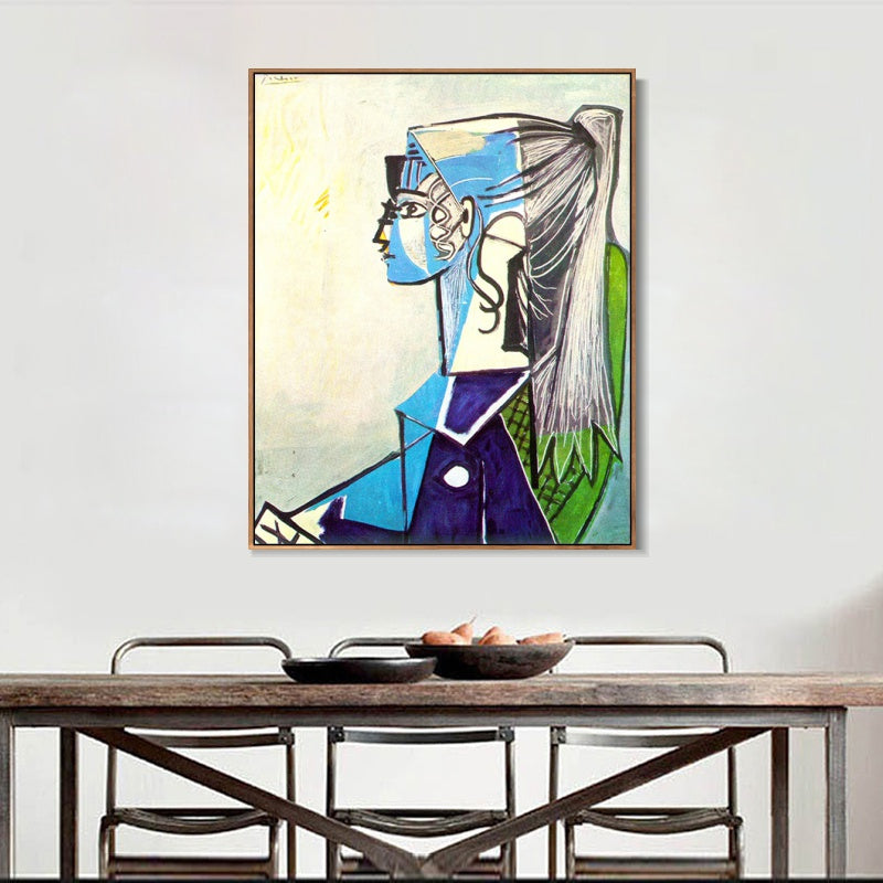 INVIN ART Framed Canvas Giclee Print Art 1954 Portrait de Sylvette David 24 au fauteuil vert by Pablo Picasso