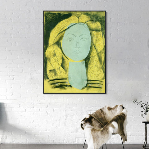 INVIN ART Framed Canvas Giclee Print Art 1946 Portrait de Francoise 3 by Pablo Picasso Wall Art Living Room Home Office Decorations
