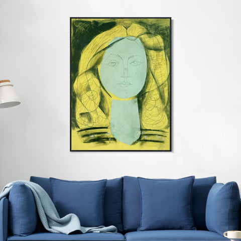 INVIN ART Framed Canvas Giclee Print Art 1946 Portrait de Francoise 3 by Pablo Picasso Wall Art Living Room Home Office Decorations