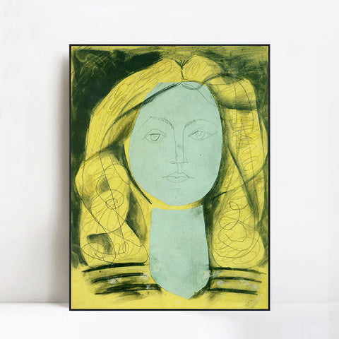 INVIN ART Framed Canvas Giclee Print Art 1946 Portrait de Francoise 3 by Pablo Picasso Wall Art Living Room Home Office Decorations