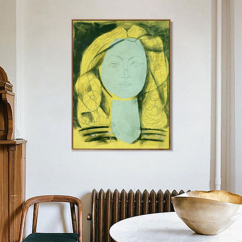 INVIN ART Framed Canvas Giclee Print Art 1946 Portrait de Francoise 3 by Pablo Picasso Wall Art Living Room Home Office Decorations