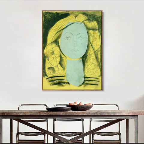 INVIN ART Framed Canvas Giclee Print Art 1946 Portrait de Francoise 3 by Pablo Picasso Wall Art Living Room Home Office Decorations