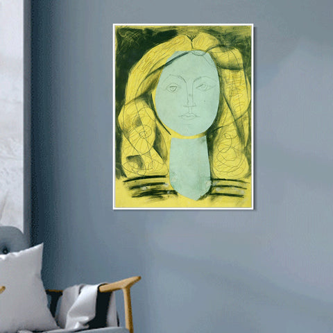 INVIN ART Framed Canvas Giclee Print Art 1946 Portrait de Francoise 3 by Pablo Picasso Wall Art Living Room Home Office Decorations