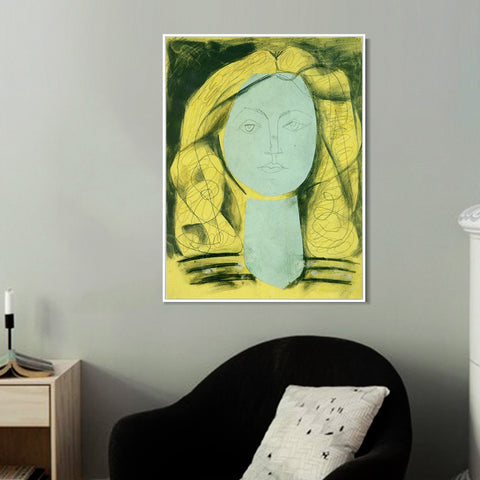INVIN ART Framed Canvas Giclee Print Art 1946 Portrait de Francoise 3 by Pablo Picasso Wall Art Living Room Home Office Decorations