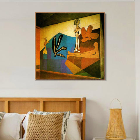 INVIN ART Framed Canvas Giclee Print Art 1958 La grande peinture de l'UNESCO - La chute d'Icare by Pablo Picasso Wall Art Living Room Home Office Decorations