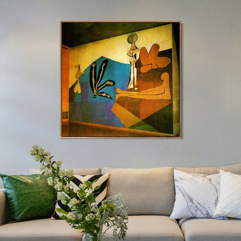 INVIN ART Framed Canvas Giclee Print Art 1958 La grande peinture de l'UNESCO - La chute d'Icare by Pablo Picasso Wall Art Living Room Home Office Decorations