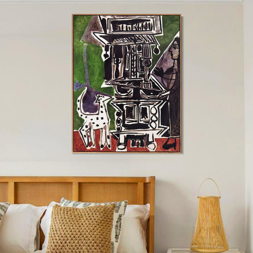 INVIN ART Framed Canvas Giclee Print Art 1959 La salle _manger de Vauvenargues by Pablo Picasso Wall Art Living Room Home Office Decorations
