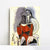 INVIN ART Framed Canvas Giclee Print Art 1960 Femme assise de face, en brun, au fauteuil d'osier by Pablo Picasso Wall Art Living Room Home Office Decorations