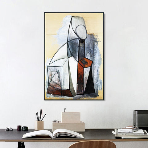 INVIN ART Framed Canvas Giclee Print Art 1946 Composition by Pablo Picasso Wall Art Living Room Home Office Decorations