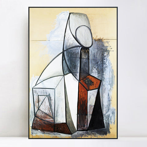 INVIN ART Framed Canvas Giclee Print Art 1946 Composition by Pablo Picasso Wall Art Living Room Home Office Decorations