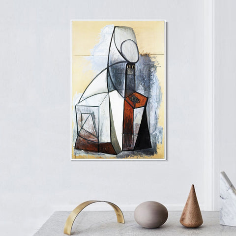 INVIN ART Framed Canvas Giclee Print Art 1946 Composition by Pablo Picasso Wall Art Living Room Home Office Decorations