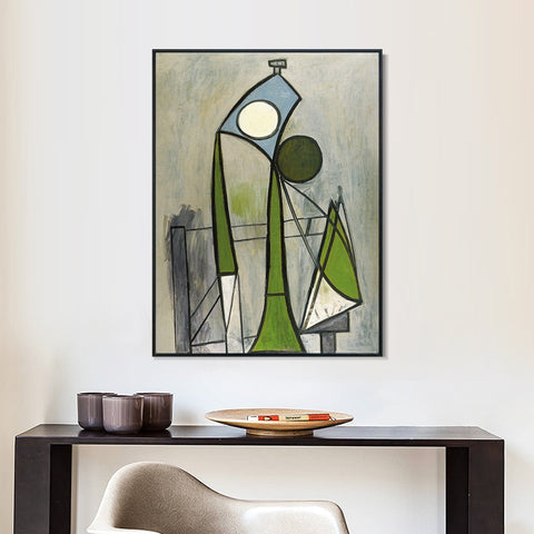 INVIN ART Framed Canvas Giclee Print Art 1946 Femme dans un fauteuil [Figure] by Pablo Picasso Wall Art Living Room Home Office Decorations