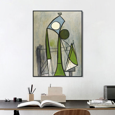 INVIN ART Framed Canvas Giclee Print Art 1946 Femme dans un fauteuil [Figure] by Pablo Picasso Wall Art Living Room Home Office Decorations