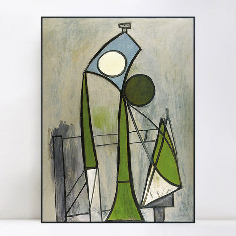 INVIN ART Framed Canvas Giclee Print Art 1946 Femme dans un fauteuil [Figure] by Pablo Picasso Wall Art Living Room Home Office Decorations