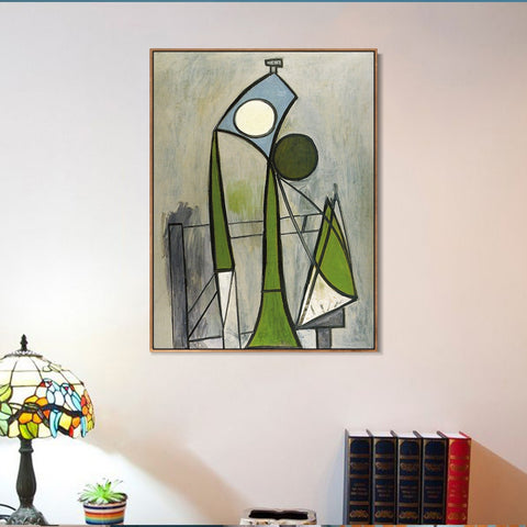 INVIN ART Framed Canvas Giclee Print Art 1946 Femme dans un fauteuil [Figure] by Pablo Picasso Wall Art Living Room Home Office Decorations