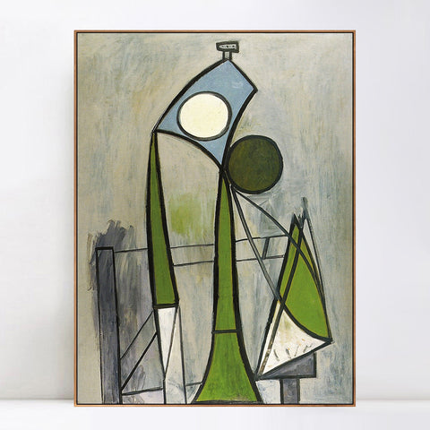 INVIN ART Framed Canvas Giclee Print Art 1946 Femme dans un fauteuil [Figure] by Pablo Picasso Wall Art Living Room Home Office Decorations