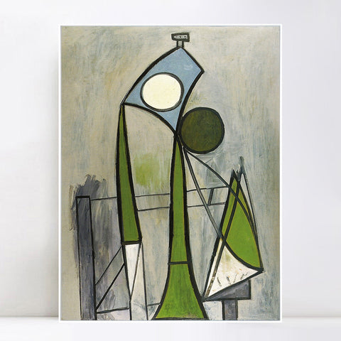 INVIN ART Framed Canvas Giclee Print Art 1946 Femme dans un fauteuil [Figure] by Pablo Picasso Wall Art Living Room Home Office Decorations