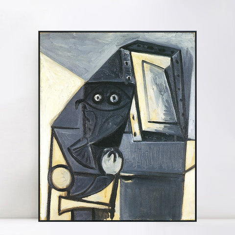 INVIN ART Framed Canvas Giclee Print Art 1947 Hibou sur une chaise 2 by Pablo Picasso Wall Art Living Room Home Office Decorations