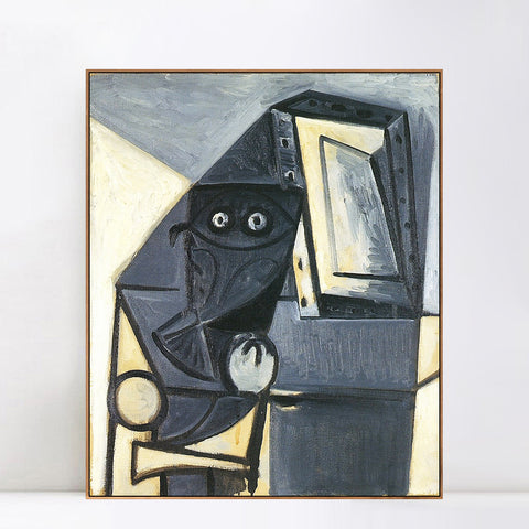 INVIN ART Framed Canvas Giclee Print Art 1947 Hibou sur une chaise 2 by Pablo Picasso Wall Art Living Room Home Office Decorations