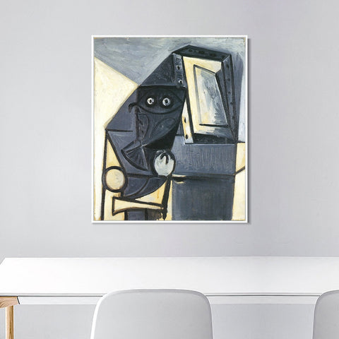 INVIN ART Framed Canvas Giclee Print Art 1947 Hibou sur une chaise 2 by Pablo Picasso Wall Art Living Room Home Office Decorations