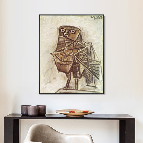 INVIN ART Framed Canvas Giclee Print Art 1951 Le hibou de la mort by Pablo Picasso Wall Art Living Room Home Office Decorations