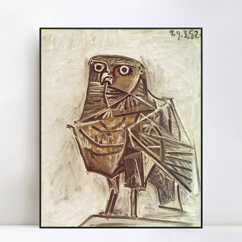 INVIN ART Framed Canvas Giclee Print Art 1951 Le hibou de la mort by Pablo Picasso Wall Art Living Room Home Office Decorations