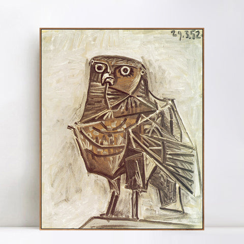 INVIN ART Framed Canvas Giclee Print Art 1951 Le hibou de la mort by Pablo Picasso Wall Art Living Room Home Office Decorations