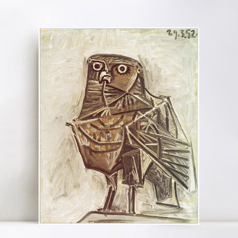 INVIN ART Framed Canvas Giclee Print Art 1951 Le hibou de la mort by Pablo Picasso Wall Art Living Room Home Office Decorations