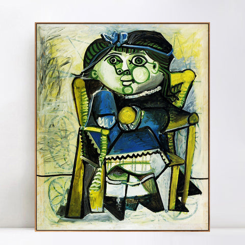 INVIN ART Framed Canvas Giclee Print Art 1951 Paloma _l'orange by Pablo Picasso Wall Art Living Room Home Office Decorations