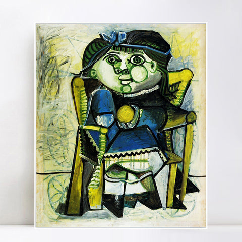 INVIN ART Framed Canvas Giclee Print Art 1951 Paloma _l'orange by Pablo Picasso Wall Art Living Room Home Office Decorations